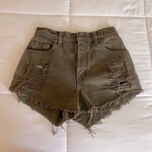 Distressed Levi shorts